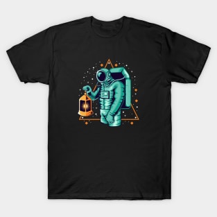 Lost Astronaut with Lantern T-Shirt